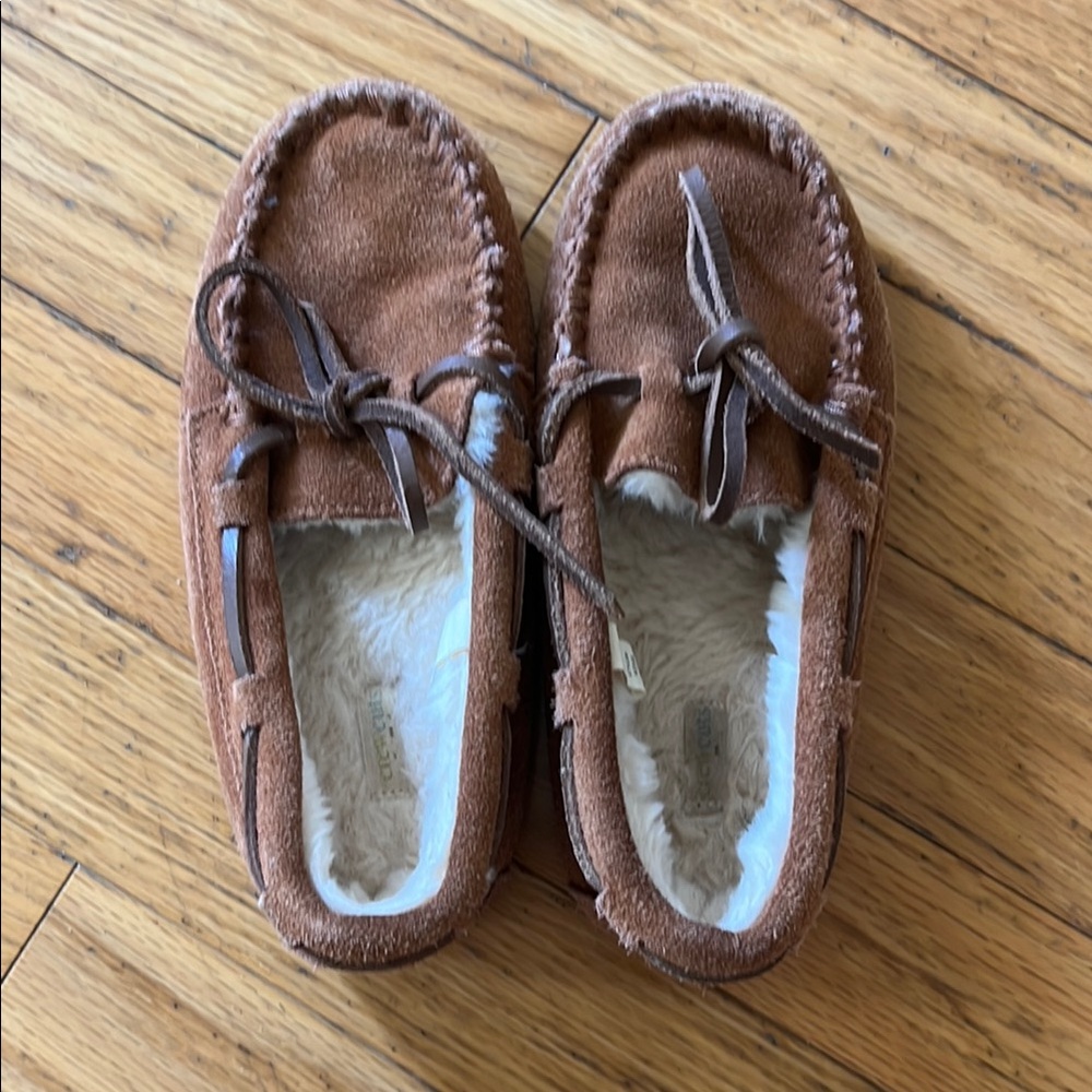 Crewcuts  Brown Suede Moccasin Slippers